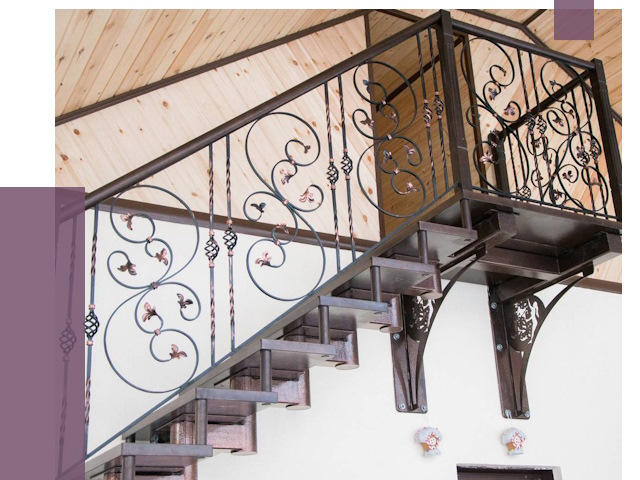 Кованые лестницы в Ртищеве от 79677 руб. под ключ