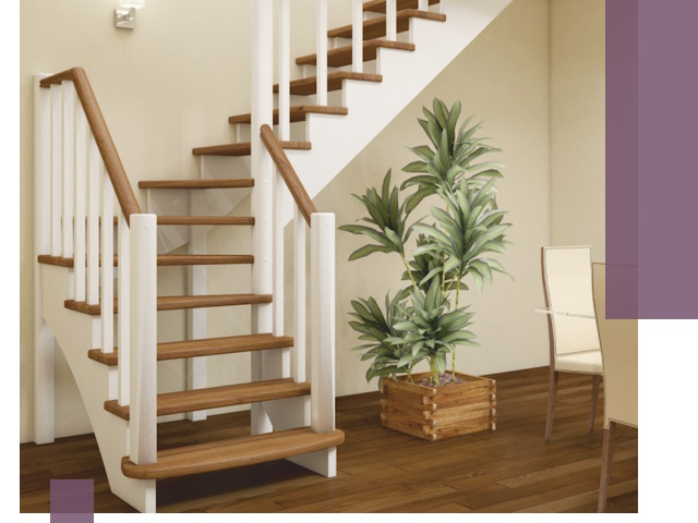 Г-образные лестницы под ключ в Ртищеве — изготовление и монтаж