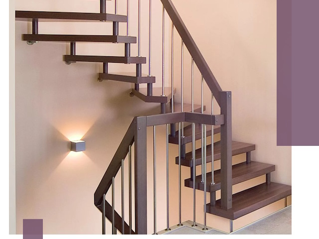 Изготовление лестниц на больцах в Ртищеве под ключ