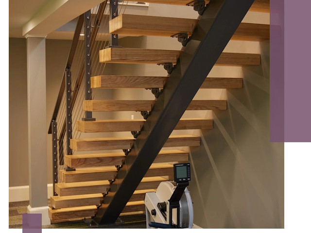 Лестницы на монокосоурах под ключ в Ртищеве - изготовление и монтаж