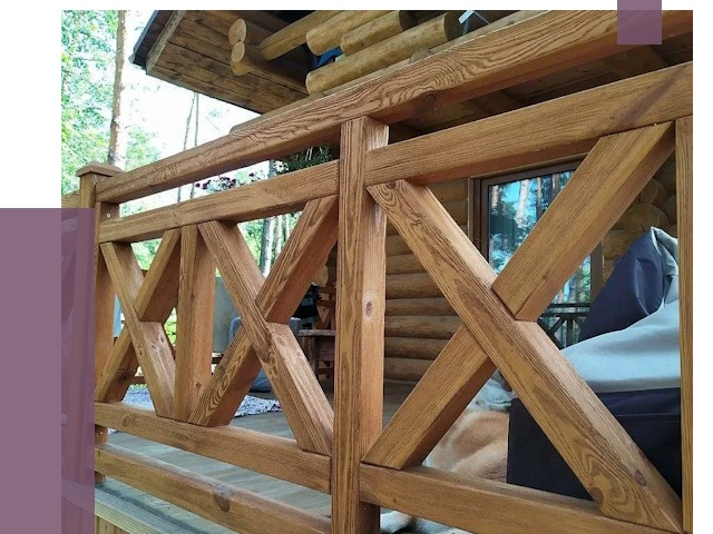 Деревянные перила под ключ в Ртищеве от 7661 руб. 