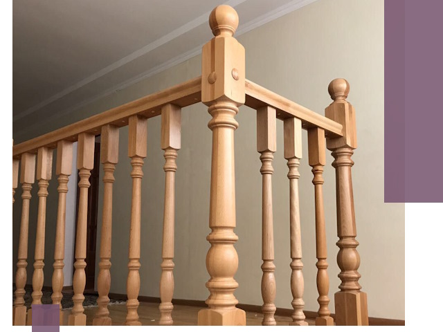 Деревянные перила на заказ в Ртищеве: монтаж и изготовление