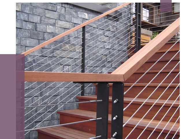 Тросовые перила под ключ в Ртищеве от 7763 руб.