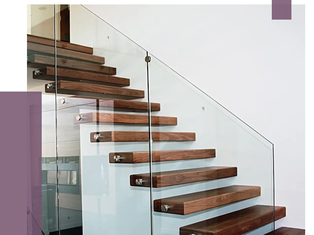 Стеклянные перила для лестницы в Ртищеве от 14812 руб.