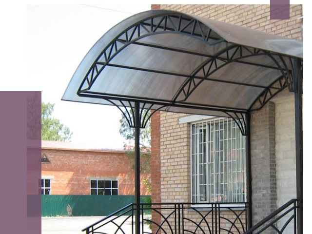 Металлические навесы и козырьки в Ртищеве от 12769 руб.