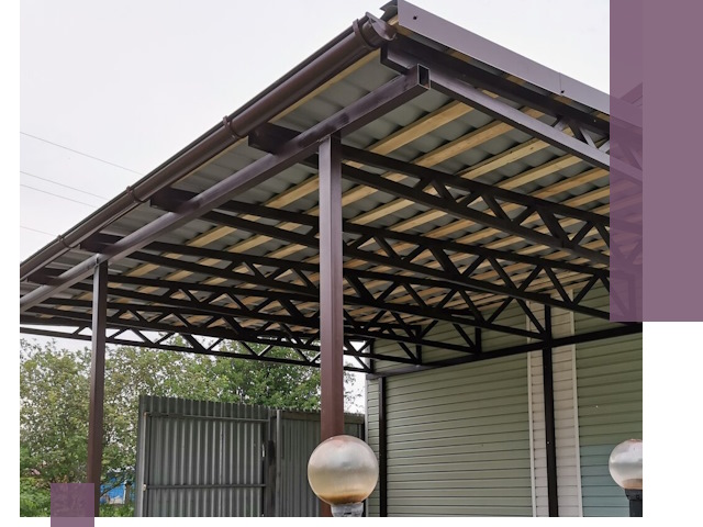 Навесы под ключ в Ртищеве: изготовление, монтаж и гарантия