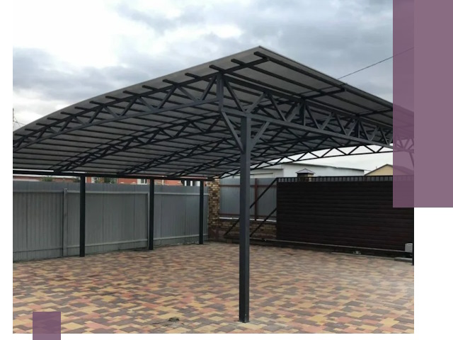 Недорогие навесы под ключ в Ртищеве — изготовление и монтаж