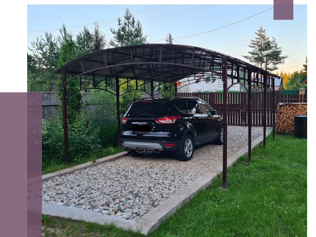 Навесы для автомобиля в Ртищеве от 13126 руб.  | ПРОЛЁТ-Ртщ