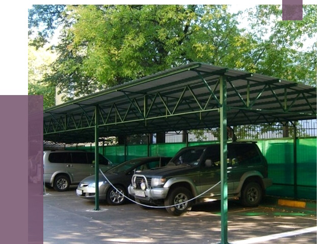 Навесы для парковки в Ртищеве от 80188 руб. заказать | ПРОЛЁТ-Ртщ