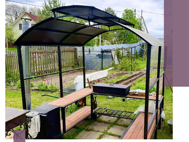 Навесы для барбекю в Ртищеве: изготовление, монтаж и демонтаж