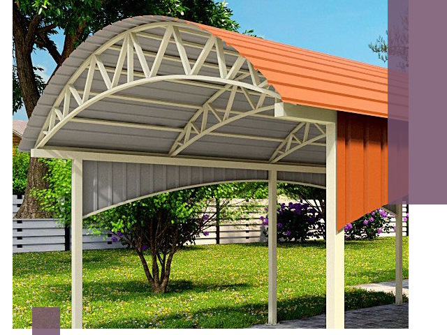 Навесы из профнастила под ключ в Ртищеве — установка и монтаж