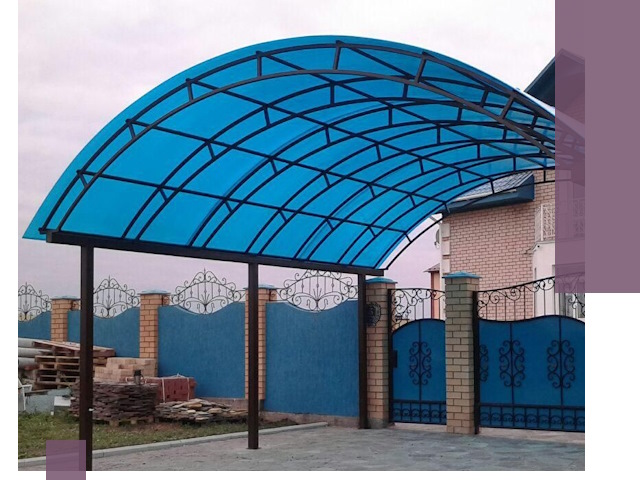 Арочные навесы под ключ в Ртищеве — изготовление и монтаж