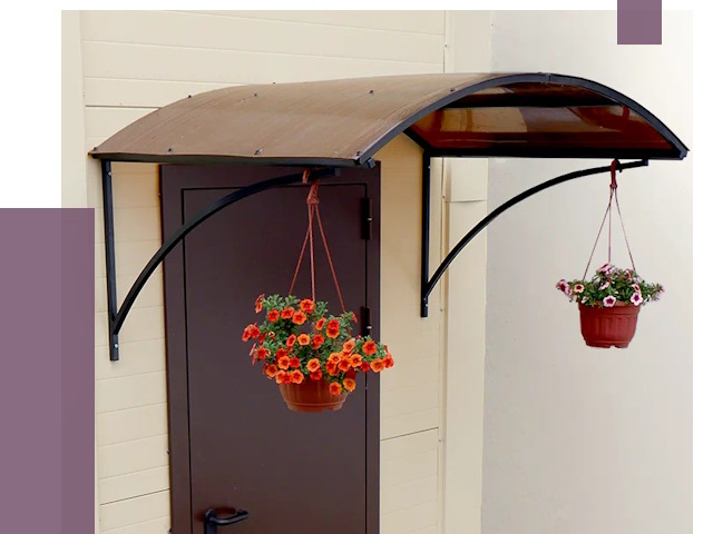 Козырьки над входом в Ртищеве от 14812 руб.  | ПРОЛЁТ-Ртщ