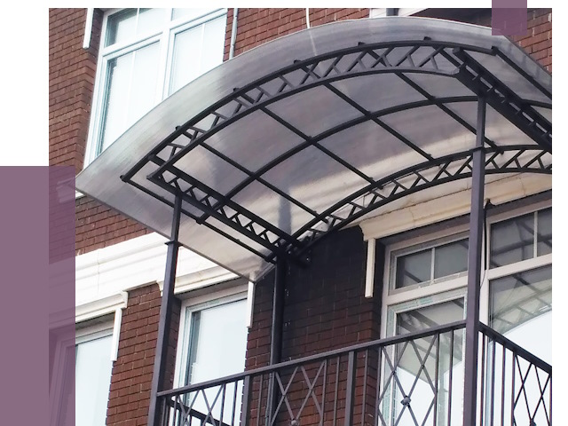 Козырьки над балконом в Ртищеве от 8632 руб.  | ПРОЛЁТ-Ртщ