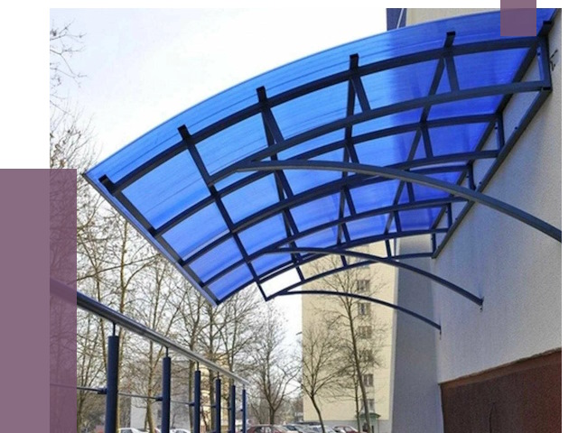 Козырьки из поликарбоната в Ртищеве от 4290 руб. под ключ | ПРОЛЁТ-Ртщ