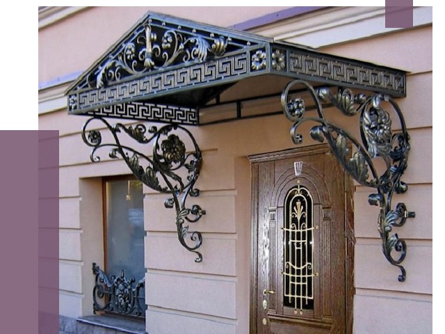 Кованые козырьки в Ртищеве под ключ от 12718 руб. — ПРОЛЁТ
