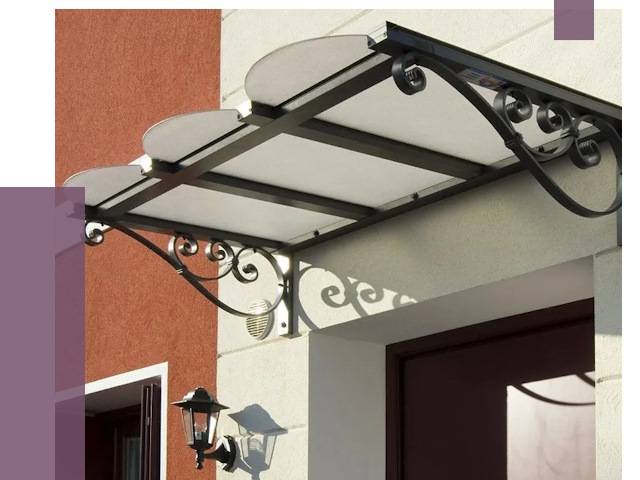 Односкатные козырьки в Ртищеве от 8376 руб.  | ПРОЛЁТ-Ртщ