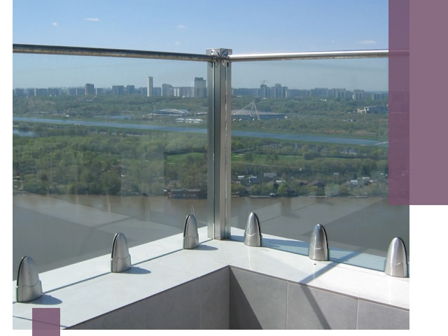 Стеклянные парапеты премиум класса в Ртищеве для домов и бизнесов