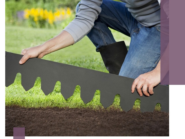 Металлические бордюры для газона в Ртищеве — изготовление и монтаж